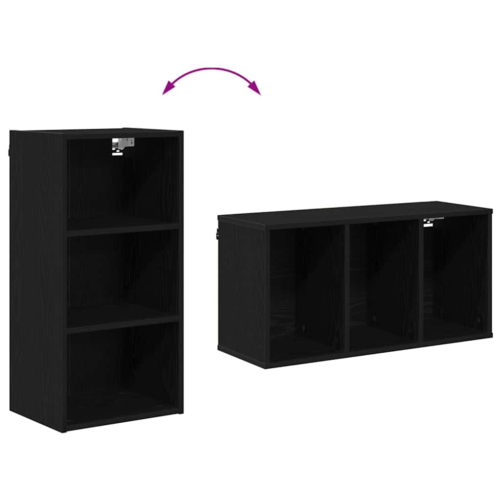 Hanging Cabinet with Shelf Riga Black Oak 40 x 29.5 x 80 cm
